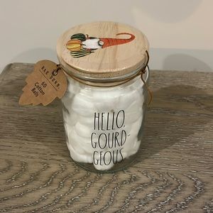RAE DUNN COTTON BALLS JAR NWT
